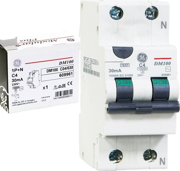 Genius Wyłącznik różnicowo-nadprądowy 2P 4A C 0,03A AC GE