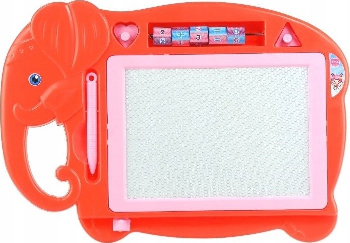 LeanToys Znikopis Słoń Tablica Magnetyczna Pieczątki Czerw. LEAN Toys