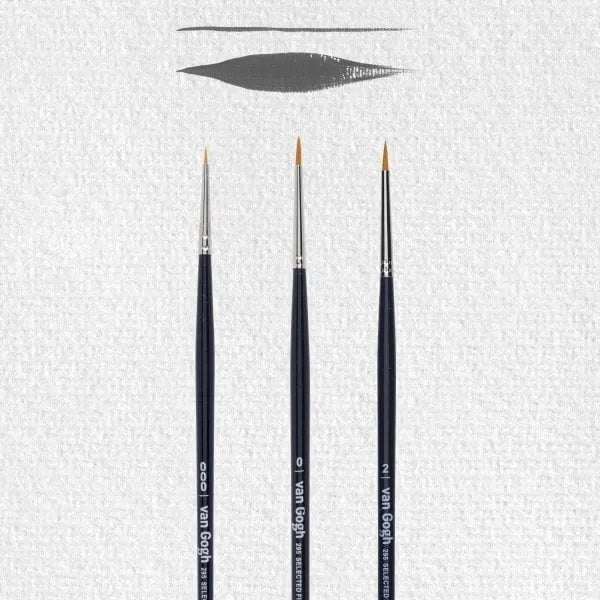 Talens Van Gogh Oil & acrylic brush set | series 295 no. 000-0-2