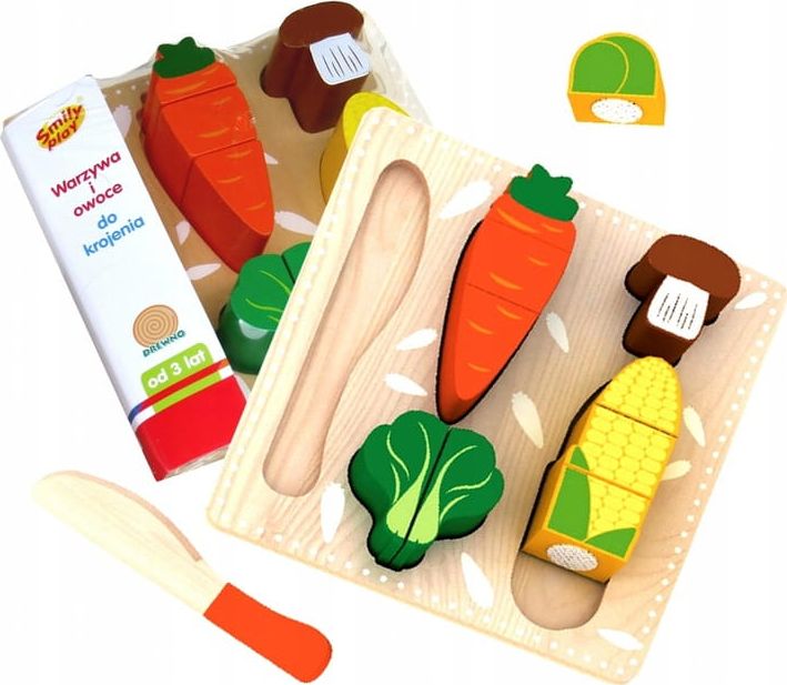 Smily Play Drewniane Warzywa do krojenia 3+ Smily Play