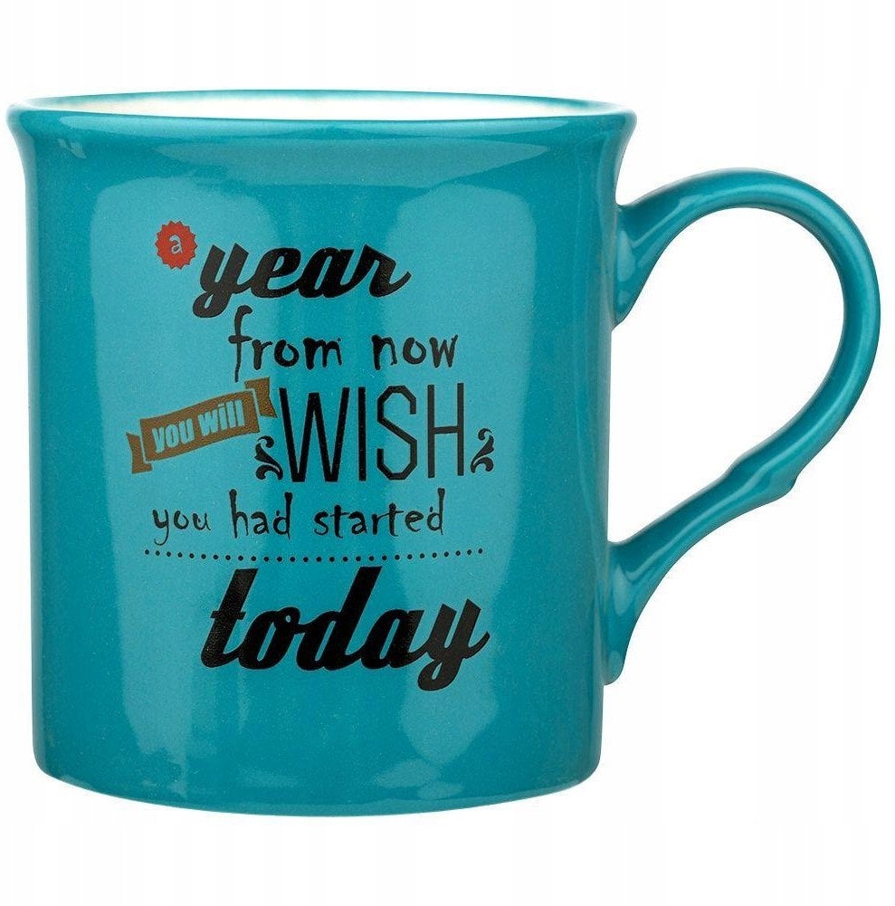 ZESTAW 4 KUBKÓW NIEBIESKICH PORCELANOWYCH PREZENT