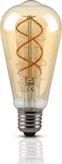 V-TAC Żarówka LED V-TAC 4,8W E27 Filament Bursztyn Vintage ST64 Ściemnialna VT-2065D 2200K 250lm