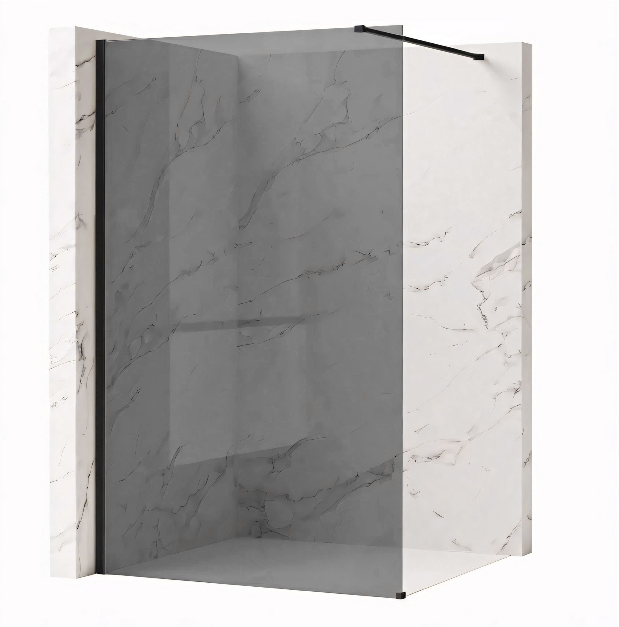 Rea Kabina prysznicowa Walk-In Flexi Grey / Black 130