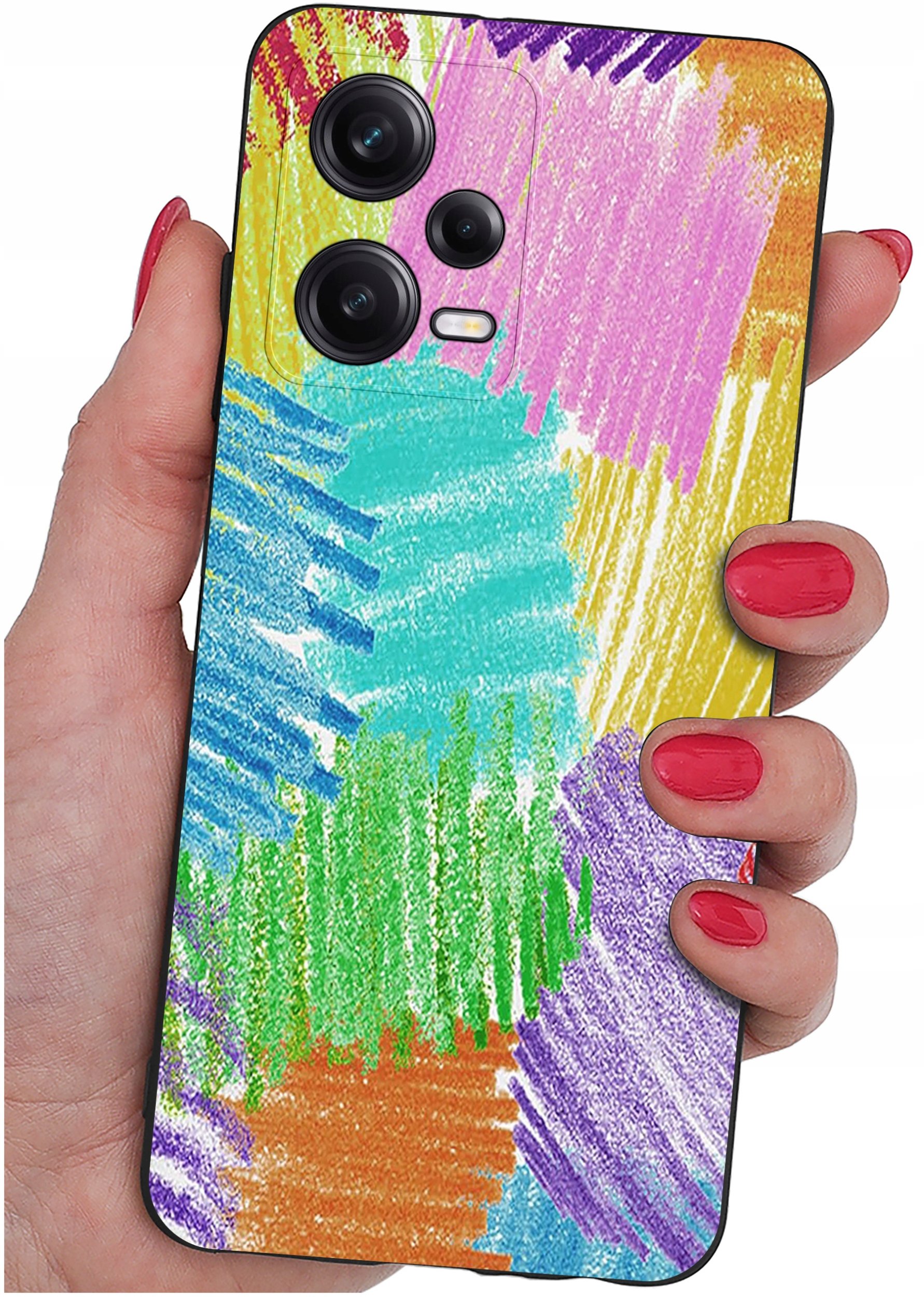 ETUI do Xiaomi Redmi Note 12 5G |Poco X5 5G | WZORY | SILIKONOWE MATT SZKŁO