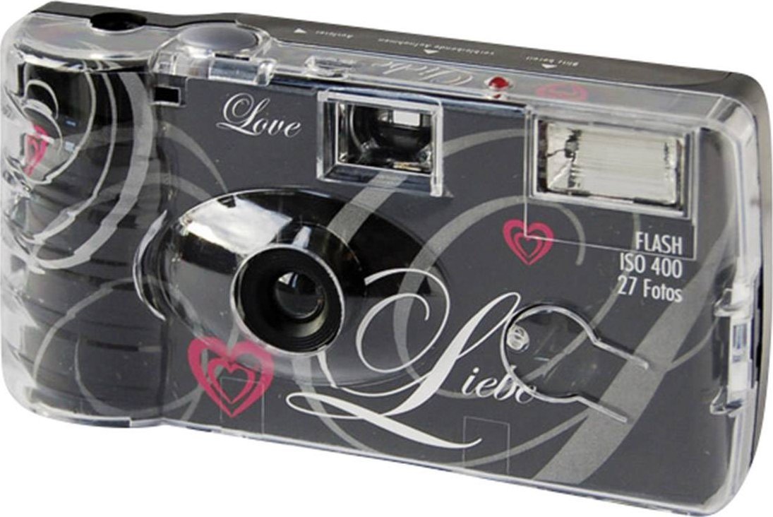 Aparat cyfrowy keine Marke Single use Camera Flash 400 27 Love black