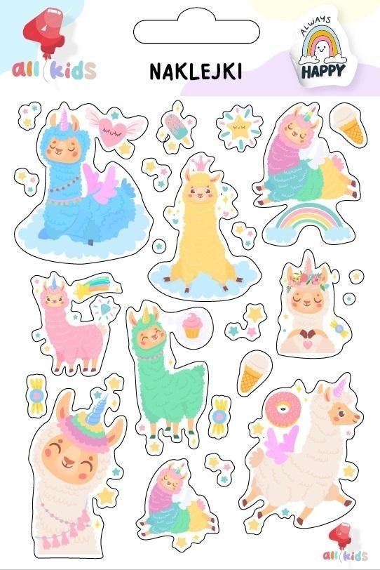 Naklejki dla dzieci Wesołe lamy