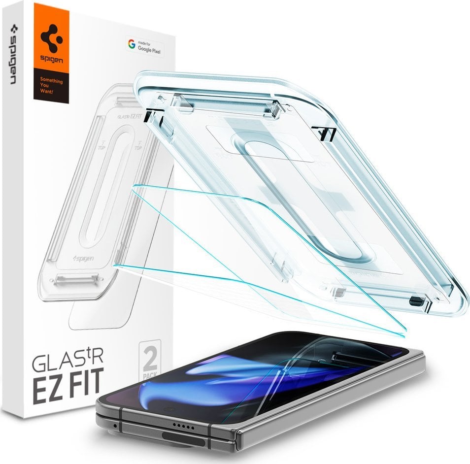 Spigen Spigen Glass tR EZ Fit (Cover 2 Pack), transparency - Google Pixel 9 Pro Fold