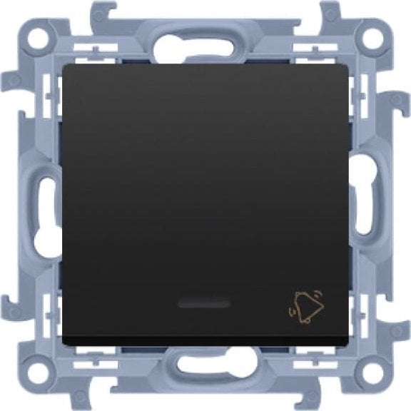 Kontakt-Simon Przycisk dzwonek Kontakt-Simon Simon 10 CD1L.01/49 z podświetleniem LED moduł 10AX, 250V~, zaciski śrubowe czarny mat