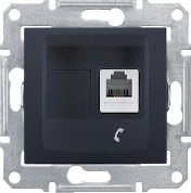 Schneider Electric Gniazdo telefoniczne Sedna pojedyncze RJ11 grafitowe (SDN4101170)