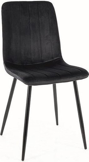 Signal Krzesło ALAN VELVET czarne SIGNAL