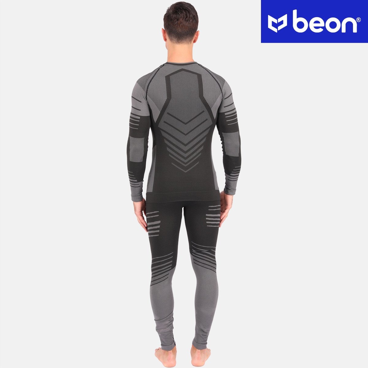 Zestaw termoaktywny Beon Skin Warp MEN Black&Grey (M)