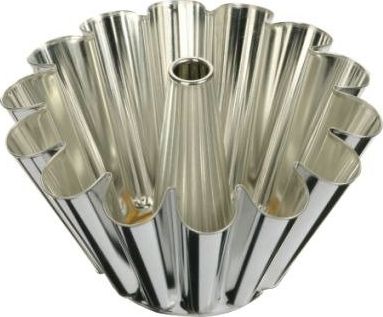 SNB Forma do pieczenia babki z tuleją srebrna 16cm