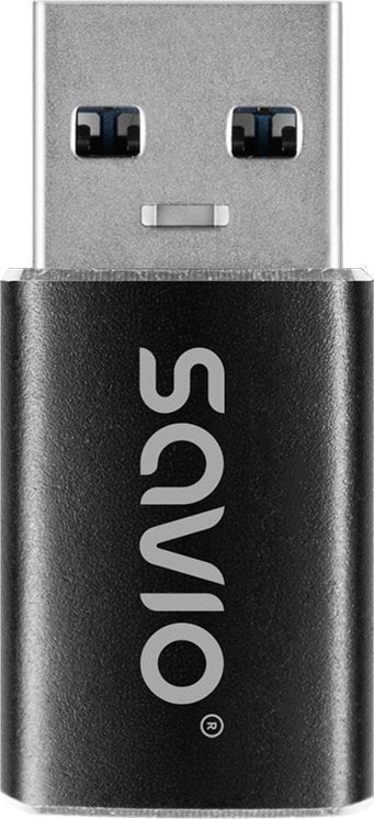 Adapter USB Savio USB-C - USB Czarny (AK-81)