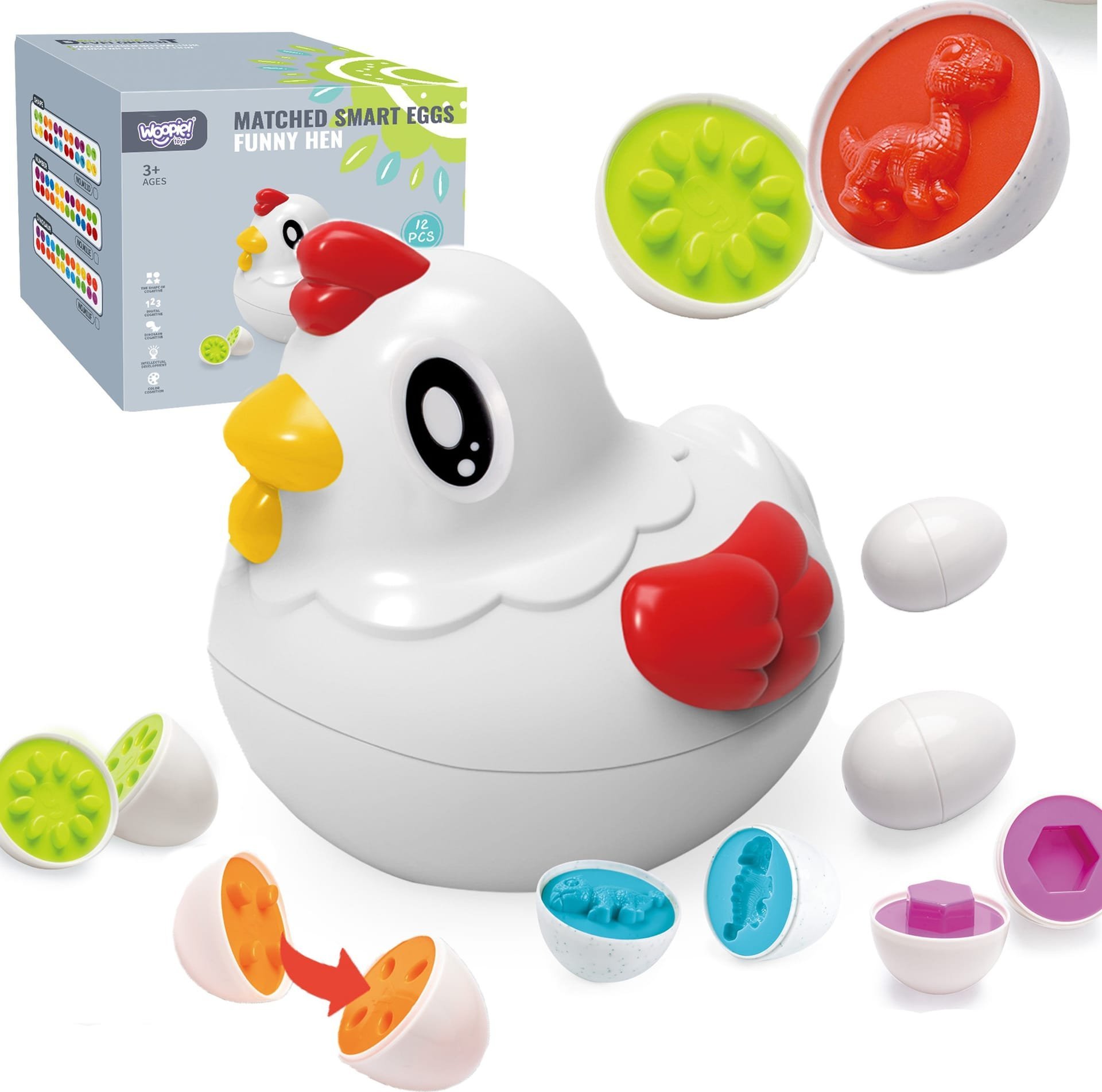 Woopie WOOPIE Edukacyjna Kurka Montessori Sorter Nauka Kształtów