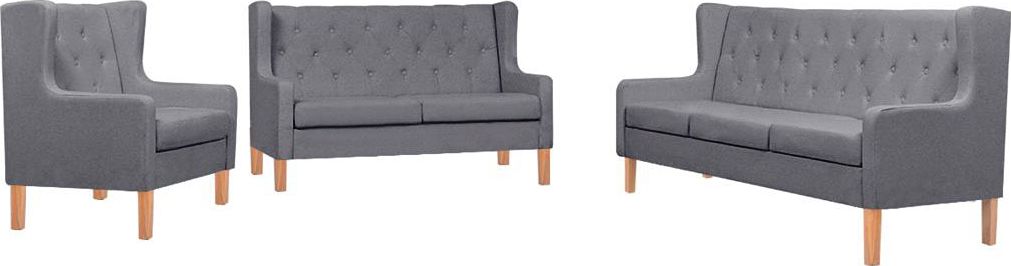 Elior Ciemnoszary zestaw wypoczynkowy uszak w stylu vintage - Bianco 5Q