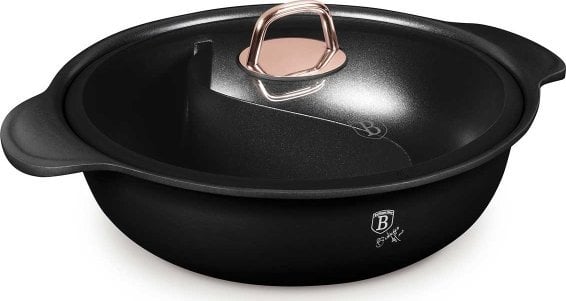 GARNEK TYTANOWY HOT POT Z POKRYWĄ 30cm BERLINGER HAUS BH-8627 BLACK ROSE