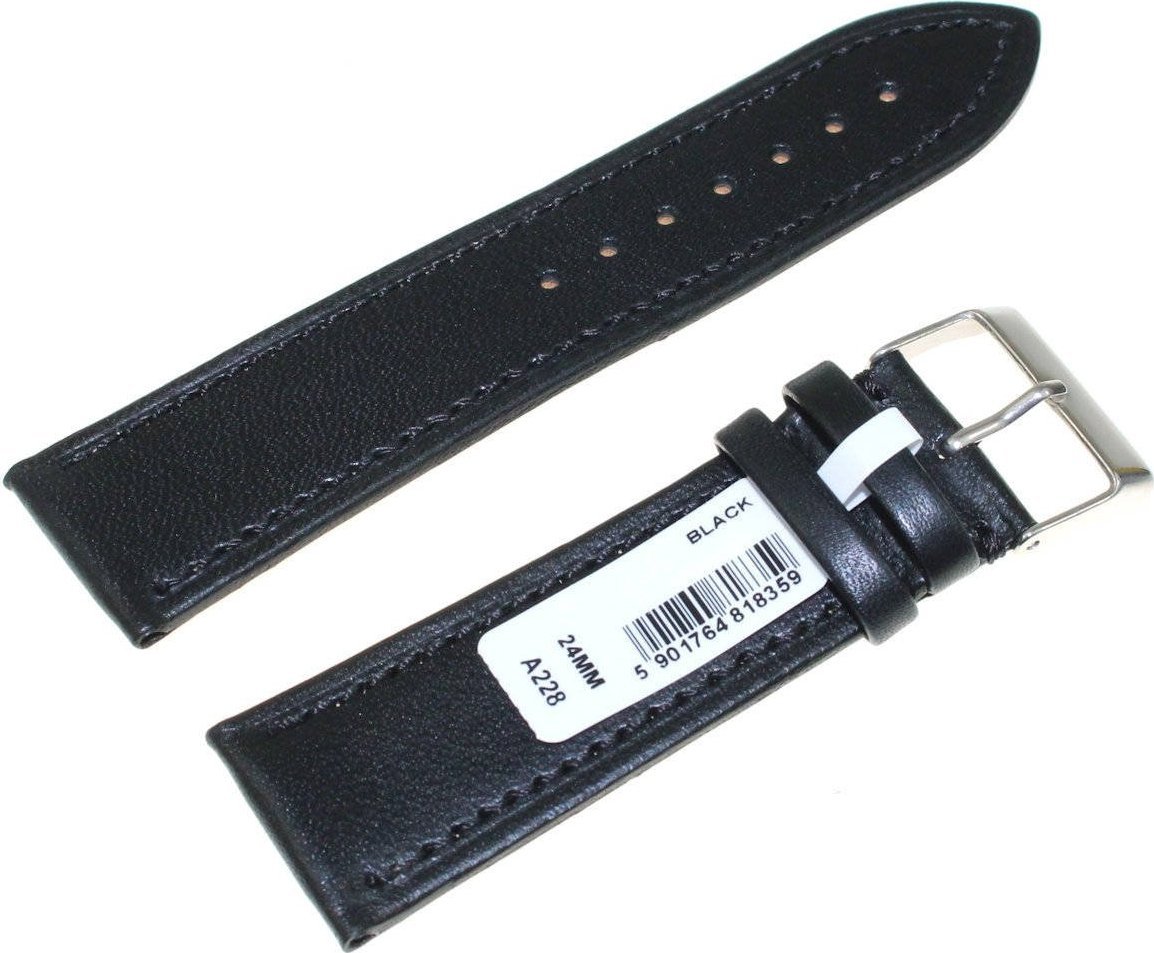 Chermond Skórzany pasek do zegarka 24 mm Chermond A228.24 czarny
