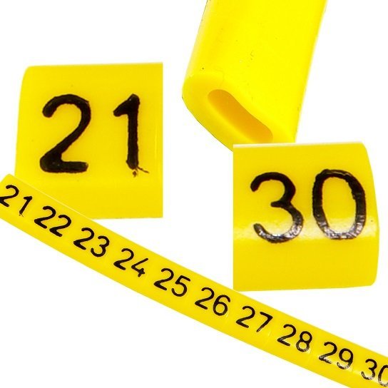 Ergom Oznacznik przewodów OZ-0 21-30 żółte 100szt