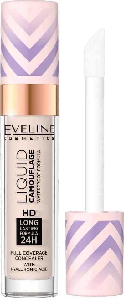 Eveline EVELINE_Liquid Camouflage HD wodoodporny korektor z kwasem hialuronowym 01 Light Porcelain 7,5ml