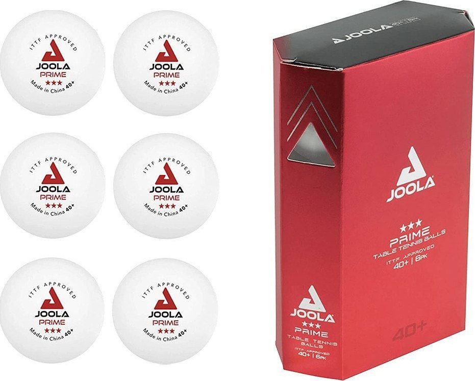 Joola Profesjonalne piłeczki do tenisa stołowego Prime 6 szt. (3 gwiazdki) - Kolor Biały