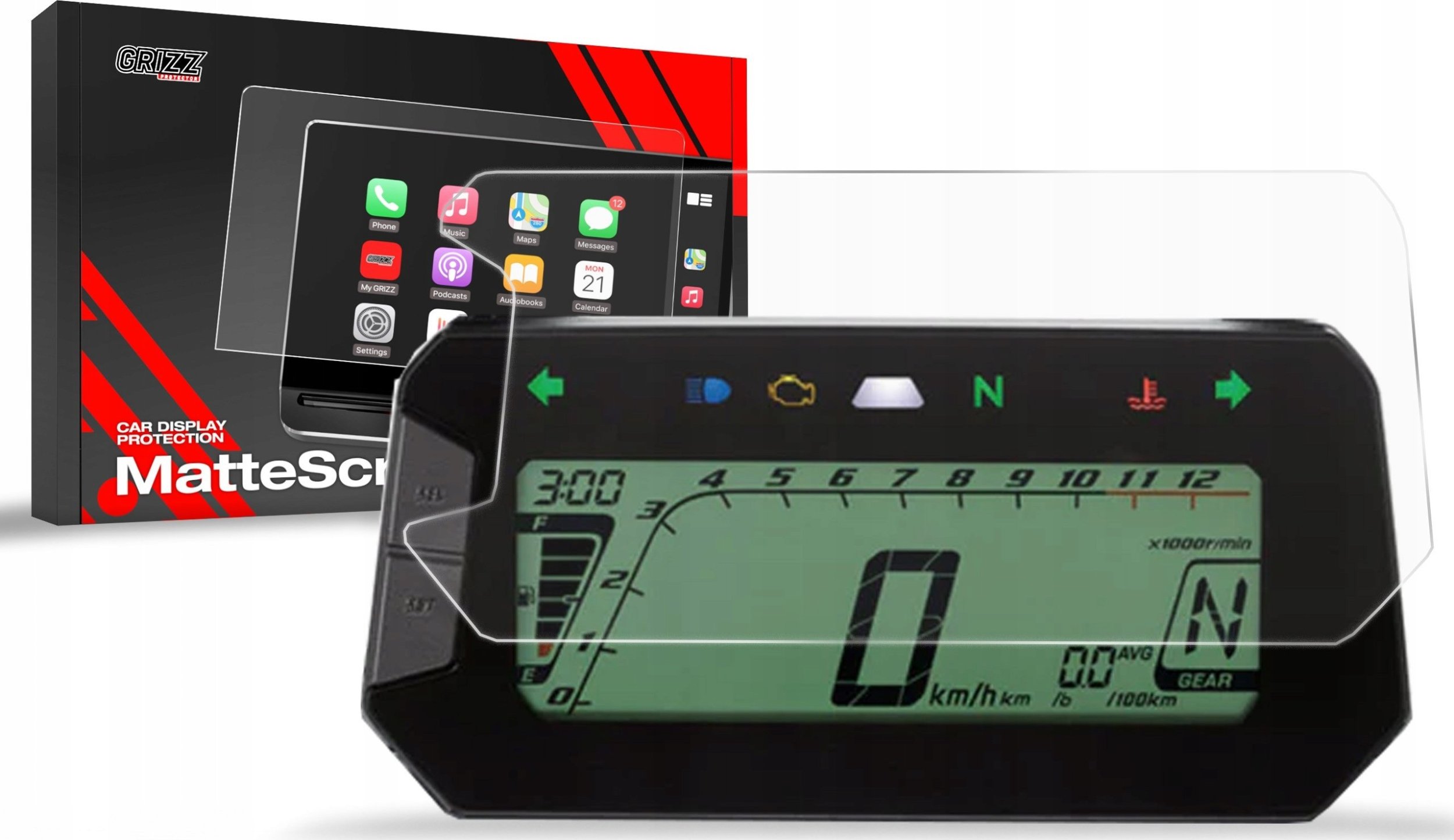 GrizzGlass Folia matowa GrizzGlass CarDisplay Protection do Honda CRF300 Rally 2024