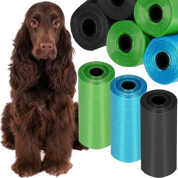 Springos Worki na odchody psa 18 szt. woreczki na psie odchody 3 rolki, kolorowe UNIWERSALNY