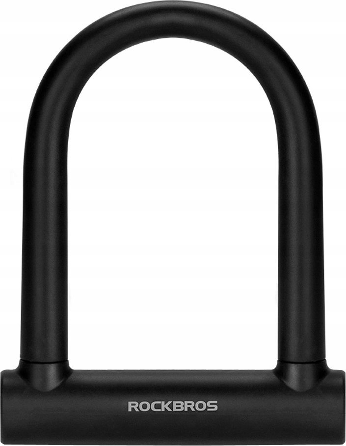 RockBros Zapięcie rowerowe U-Lock wzmacniany zamek na klucz - czarne ROCKBROS
