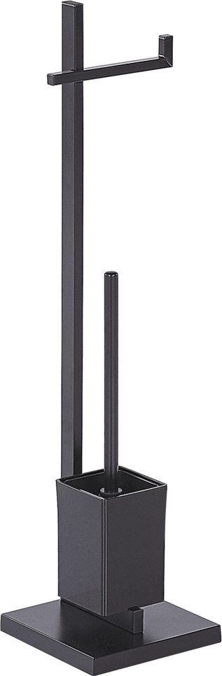 Beliani Stojak na papier i szczotkę toaletową czarny ULAPES