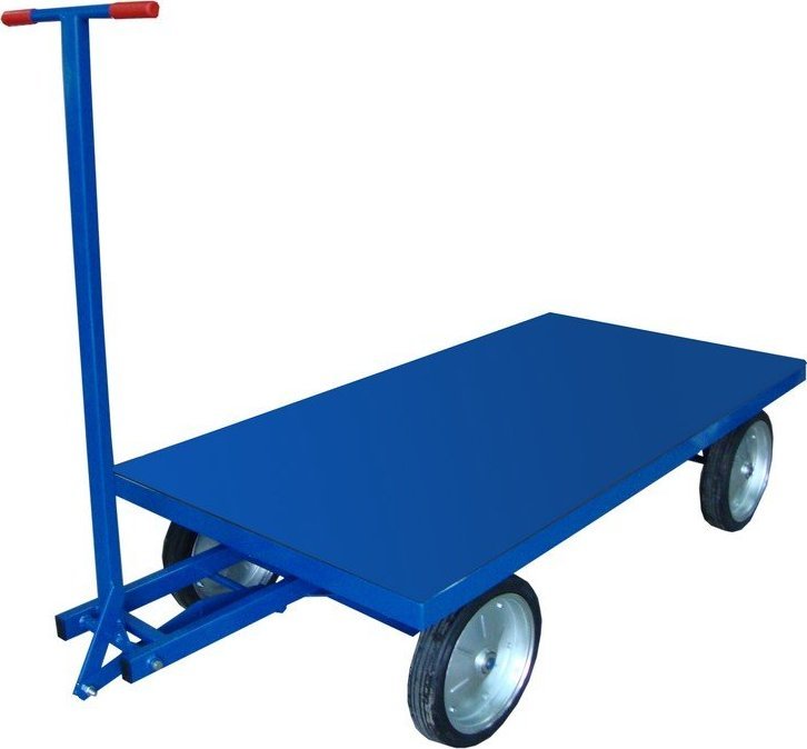 WiZ Wózek platformowy. Platforma z blachy 3mm. Wym. 1000x2000mm (Koła: Pełne)