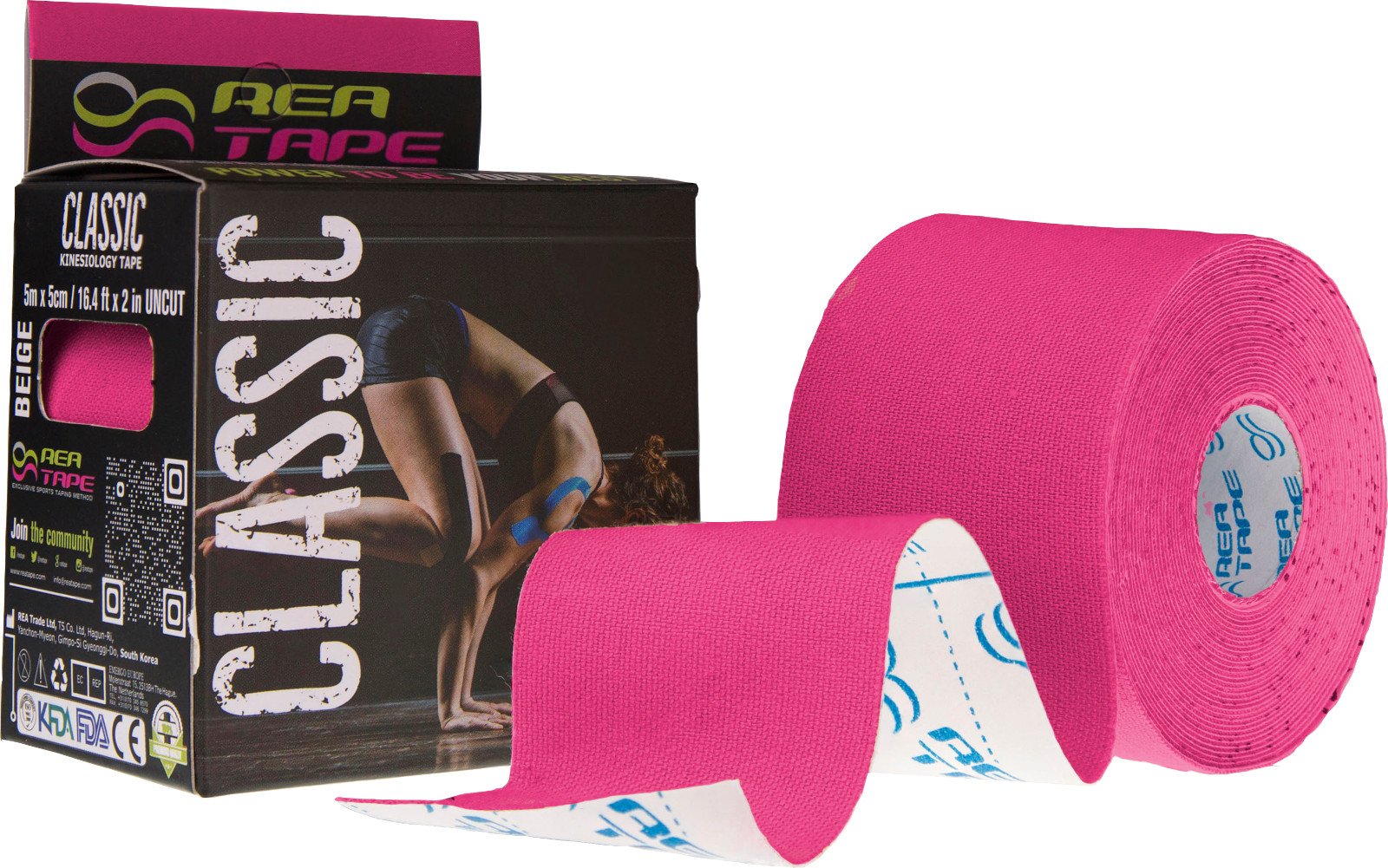 REA TAPE Classic (Różowy) 5x5cm 1szt