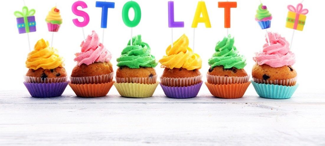 GoDan Świeczki pikery napis - Sto Lat uniwersalny