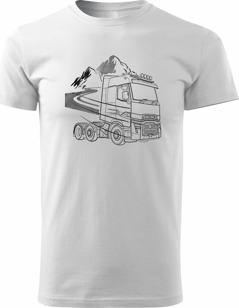 Topslang Koszulka z ciężarówką Renault T Evolution prezent dla kierowcy Tira TIR męska biała S