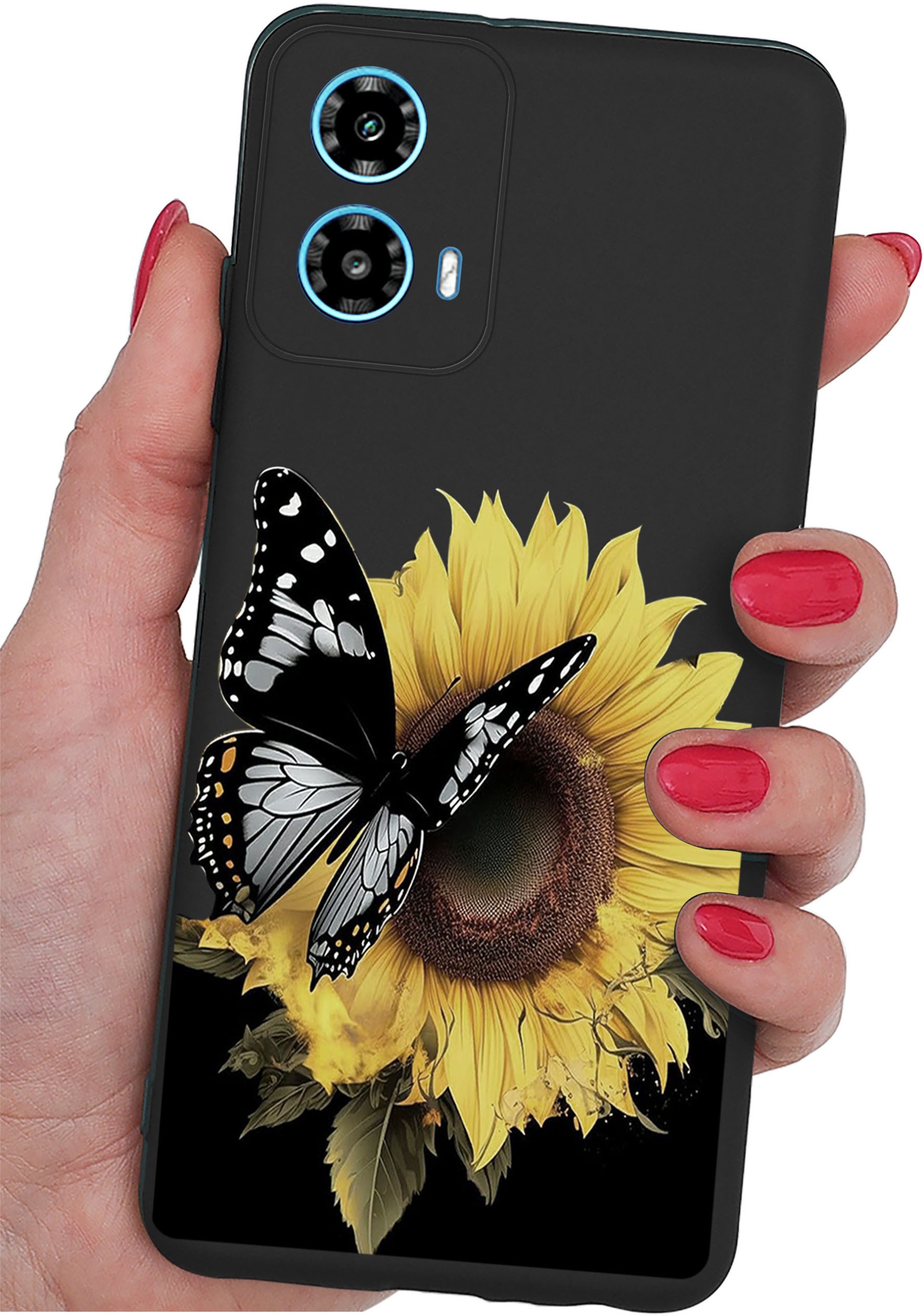 ETUI do Motorola Moto G34 5G WZORY |SILIKONOWE MATT CASE + SZKŁO 9H