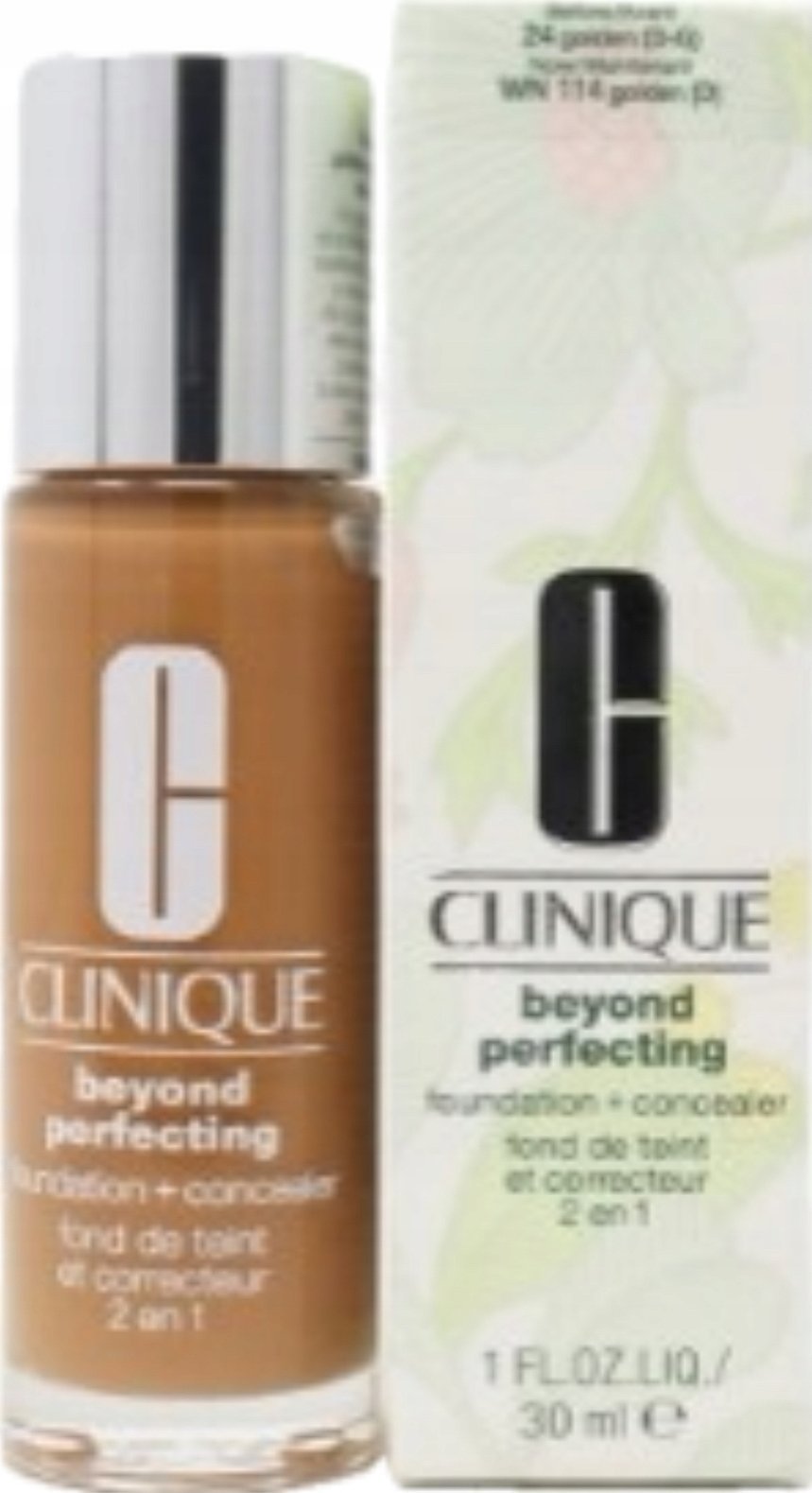 Clinique Clinique, Beyond Perfecting, Paraben-Free, Matte Finish, Liquid Foundation & Concealer 2-In-1, 24, Golden, 30 ml For Women