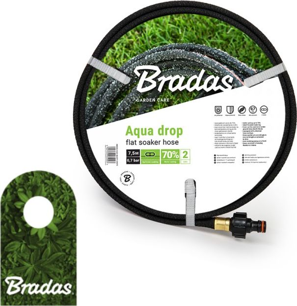 Bradas Wąż nawadniający pocący AQUA-DROP FLAT 1/2" - 7,5m WADF1/2075 Bradas 2043