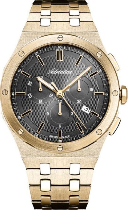 Zegarek męski Adriatica A8337.1117CH złoty