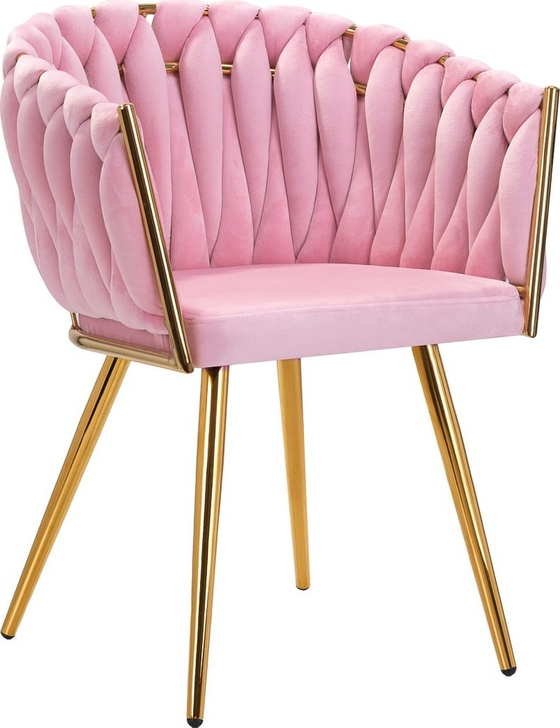 Activeshop 4Rico krzesło QS-GW06G aksamit różowe