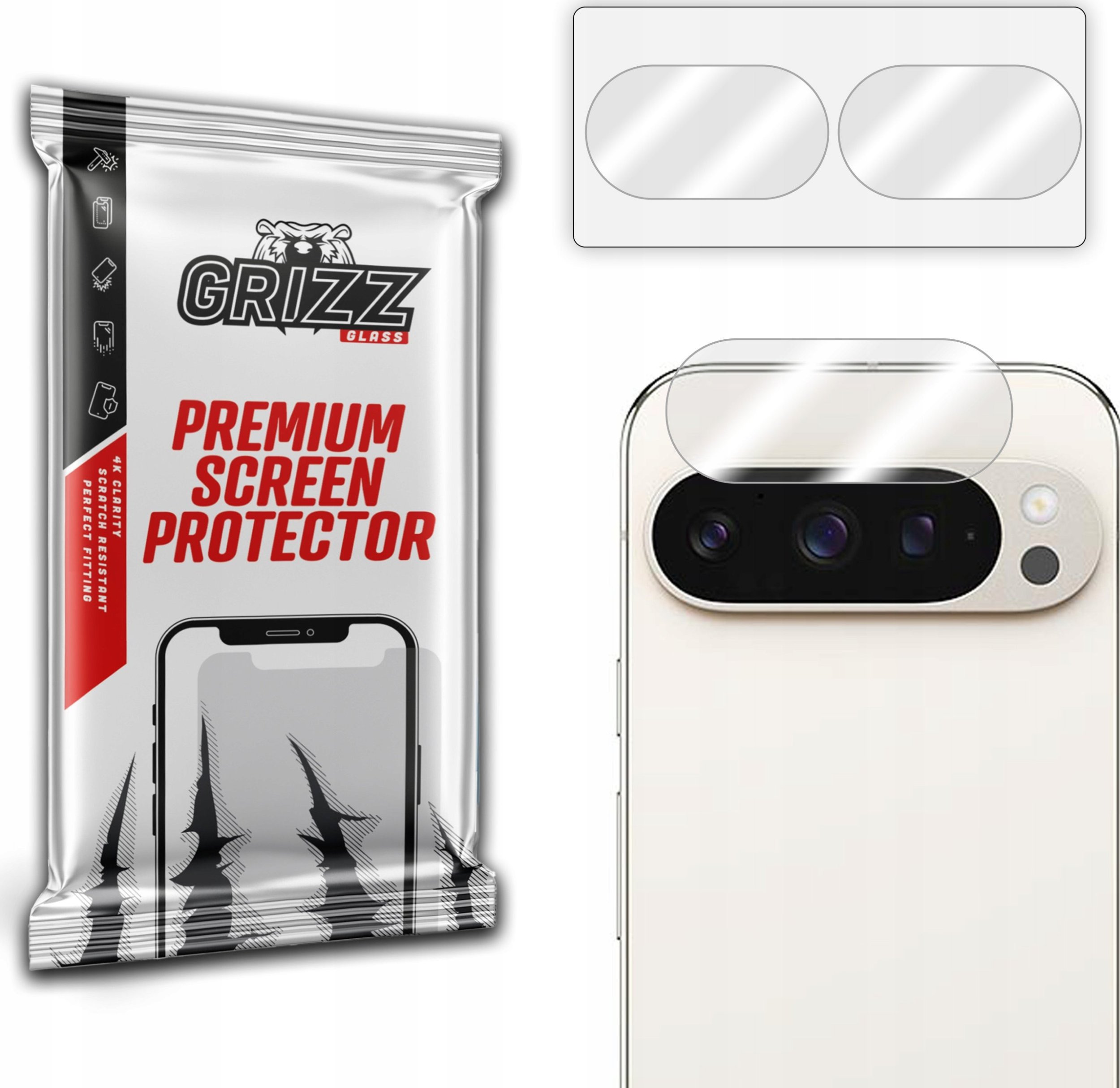GrizzGlass Szkło na aparat GrizzGlass HybridGlass Camera do Google Pixel 9 Pro