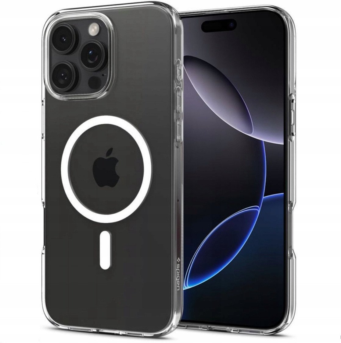 Etui Spigen Liquid Crystal Mag MagSafe do Apple iPhone 17 Pro Max Clear/white