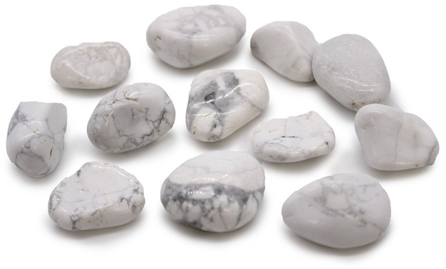 Kamień Afrykański Średni - Biały Howlit | 12 sztuk