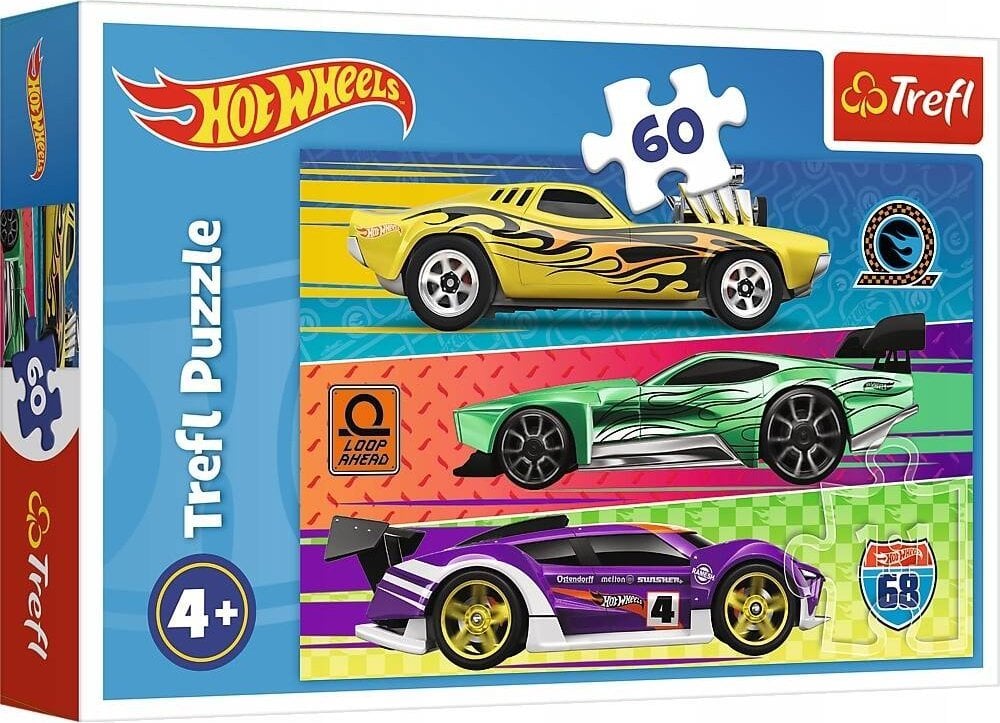 Trefl Puzzle 60 element?w Wy?cigi Hot Wheels