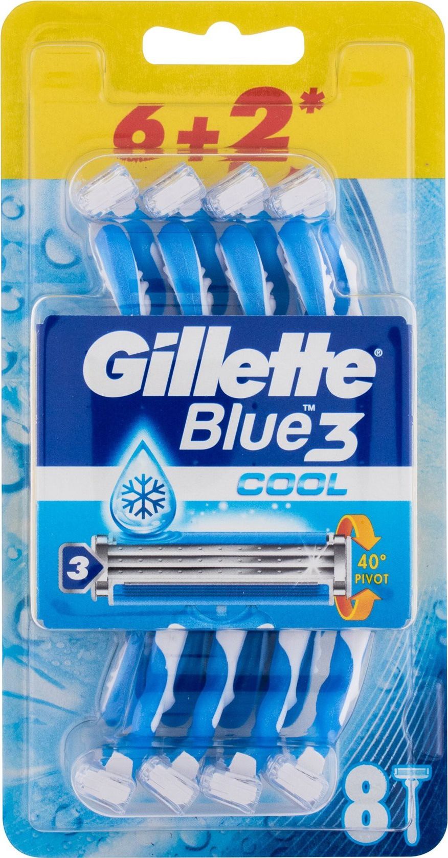 Gillette Gillette Maszynka do golenia BLUE3 COOL 6+2szt