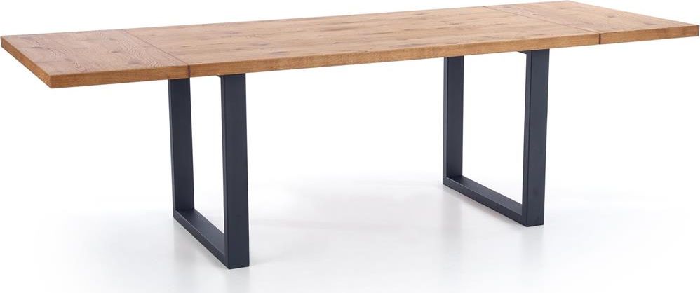 Halmar Stół PEREZ 160(250)x90 jasny dąb fornirowany na metalowej podstawie HALMAR
