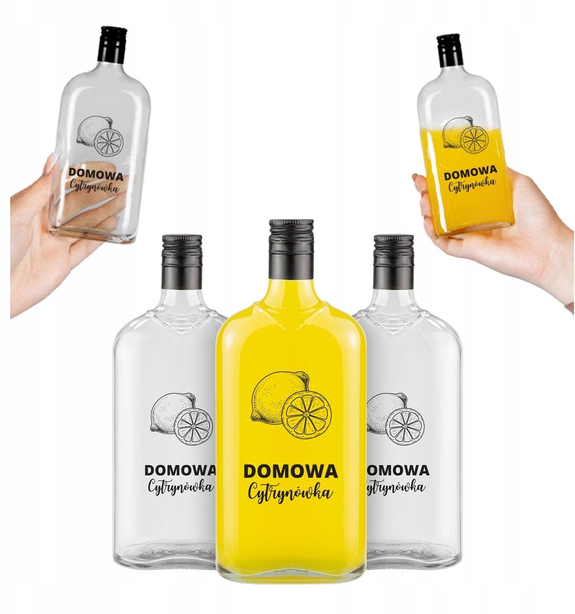 10x Butelki KLASYK 500ml nadruk DOMOWA GRUSZKÓWKA