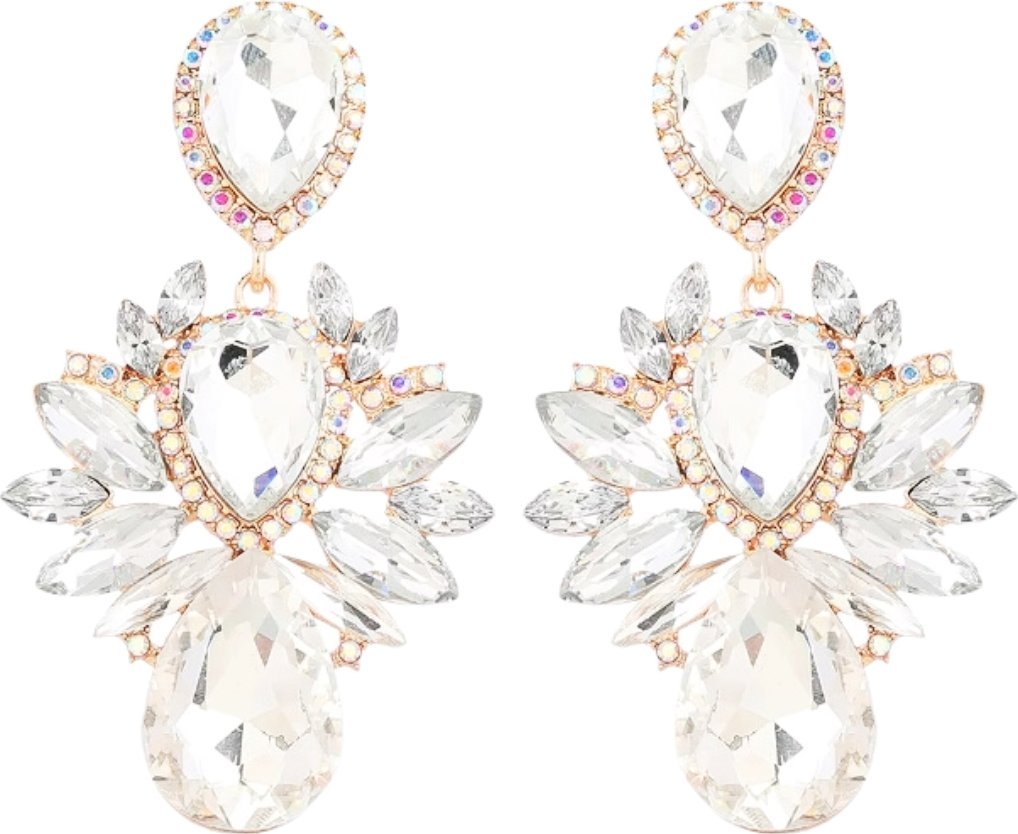 KOKONET Złote długie duże kolczyki wesele bal studniówkę sylwestra imprezę DAMSKIE