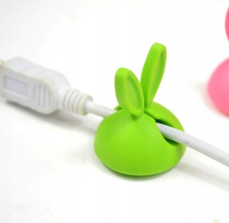 Organizer OEM ORGANIZER DO KABLI ZESTAW 4SZT., GREEN / ZIELONY