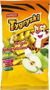 Tygryski Chrupki kukurydziane o smaku jabłkowym 77g