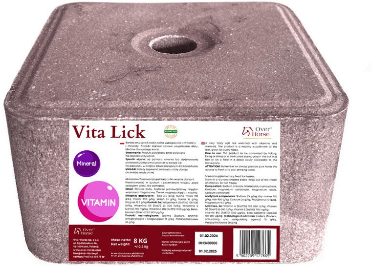 Over Vita Lick Witaminowa solna lizawka dla koni 8 kg