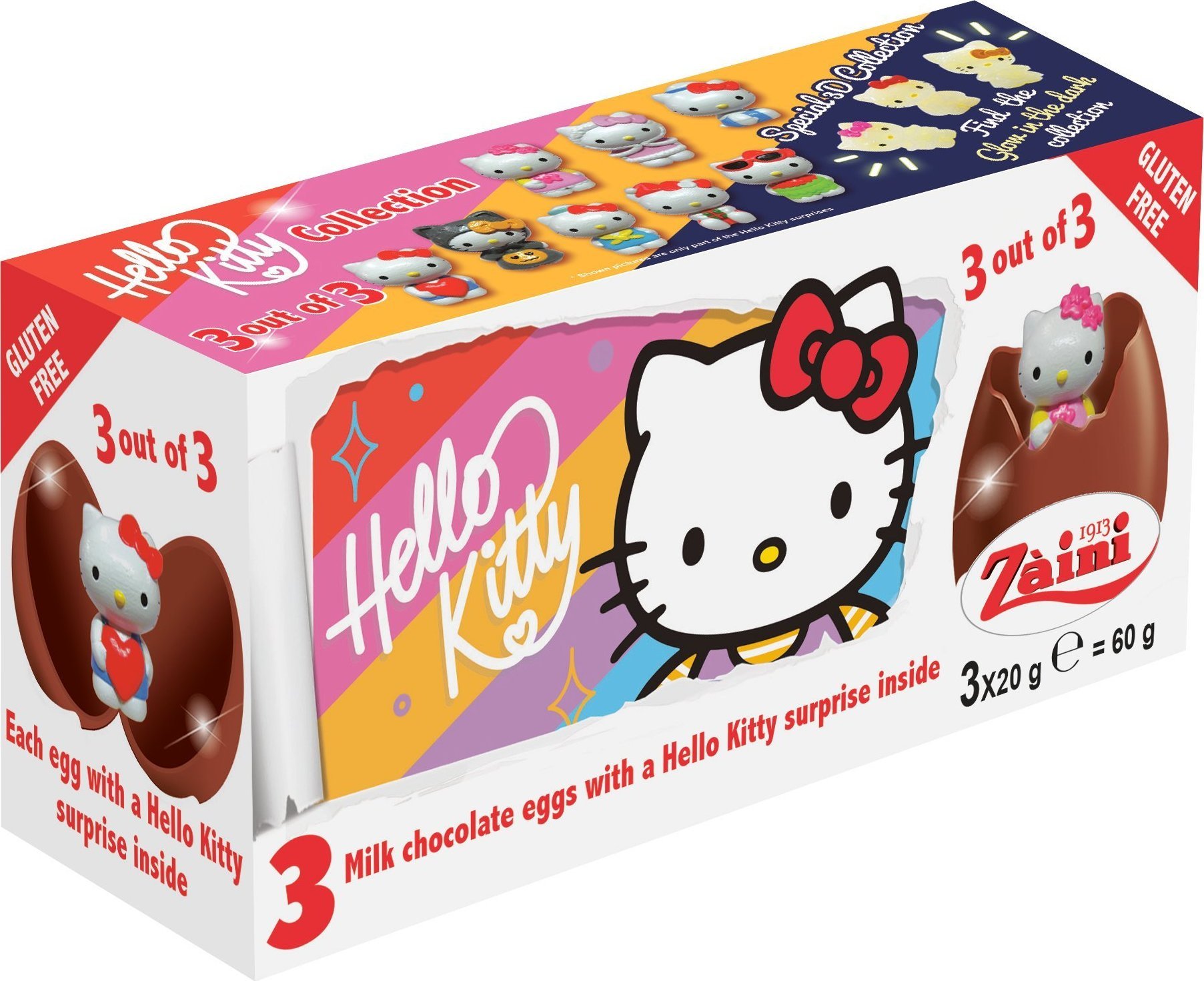 Luigi Zaini CZEKOLADOWE JAJKO NIESPODZIANKA 3PAK 60G HELLO KITTY