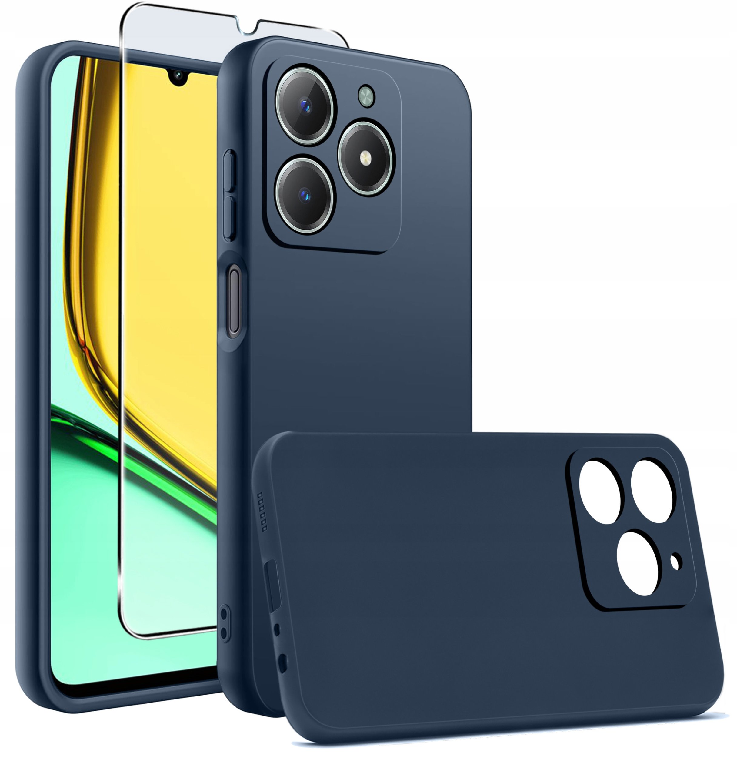 Etui do Realme C61 | C63 CASE SOFT MATT PLECKI MATOWE + SZKŁO OCHRONNE 9H